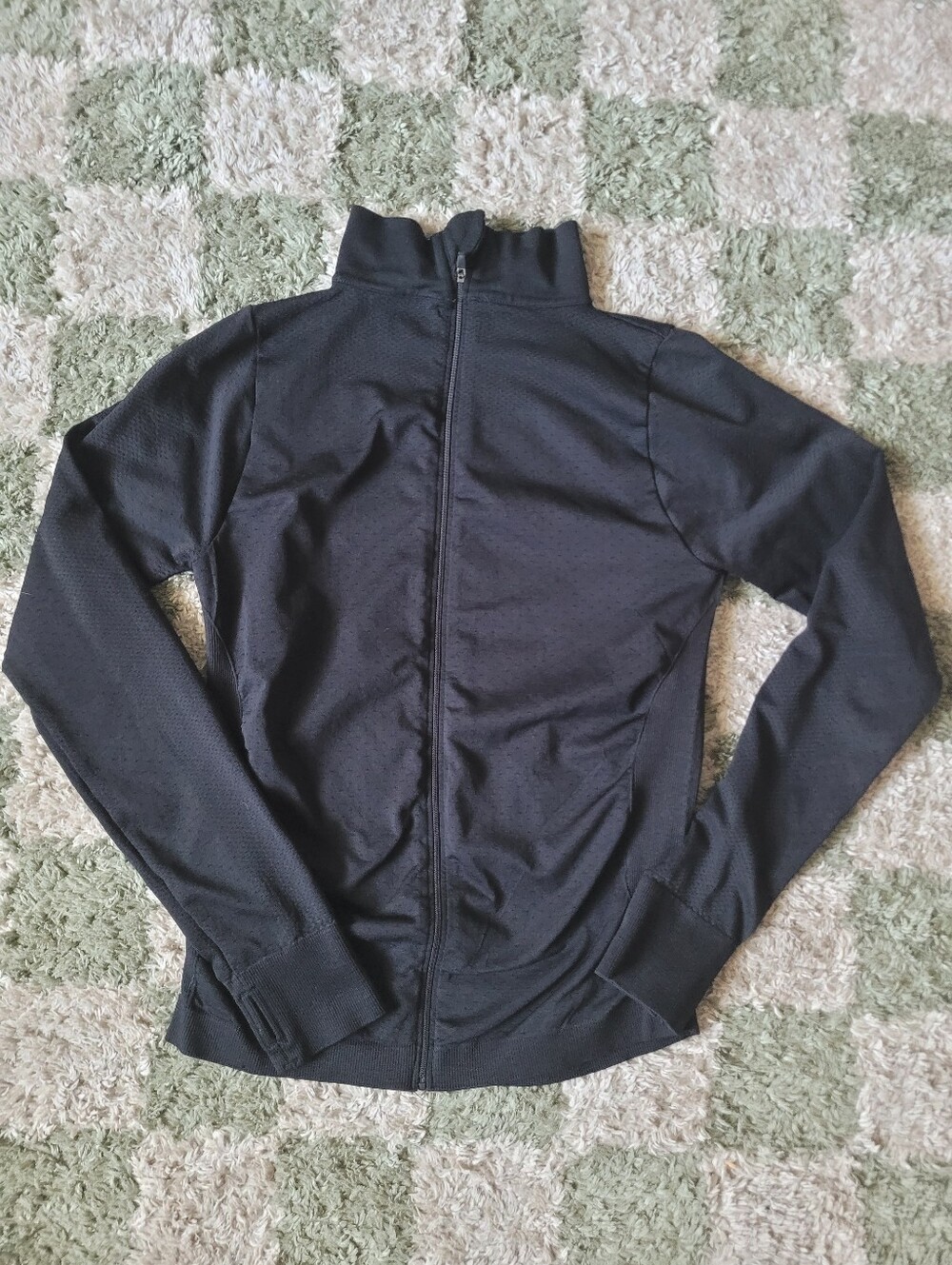 Black Full-Zip Athletic Jacket